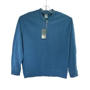 VRST‎ Mens Sz Large Blue 1/2 ZIP Pullover Golf Bomber Jacket (P26) NWTs